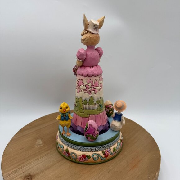 Jim Shore Easter Blessings Go Around Bunny With Rotating Characters Figurine - Picture 6 of 12